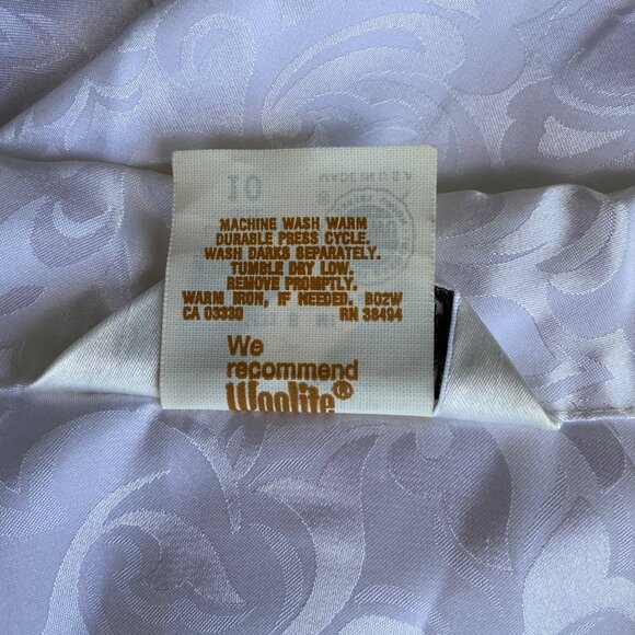 Vintage Ship'n Shore Women's Ivory Button Up Blouse Sz 10 Top Long Sleeve Collar - Picture 8 of 10